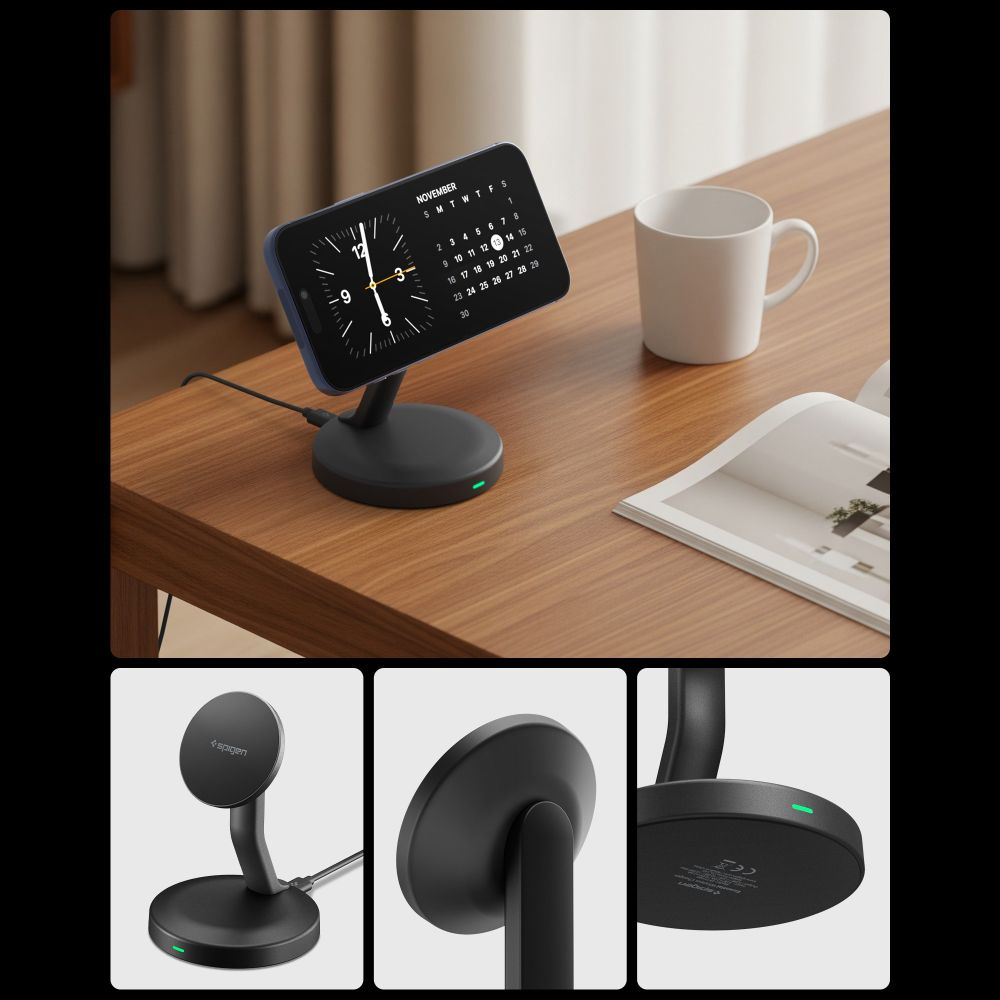 Spigen EF151MS Wireless Netzladegerät, 15W, 1.67A, Schwarz