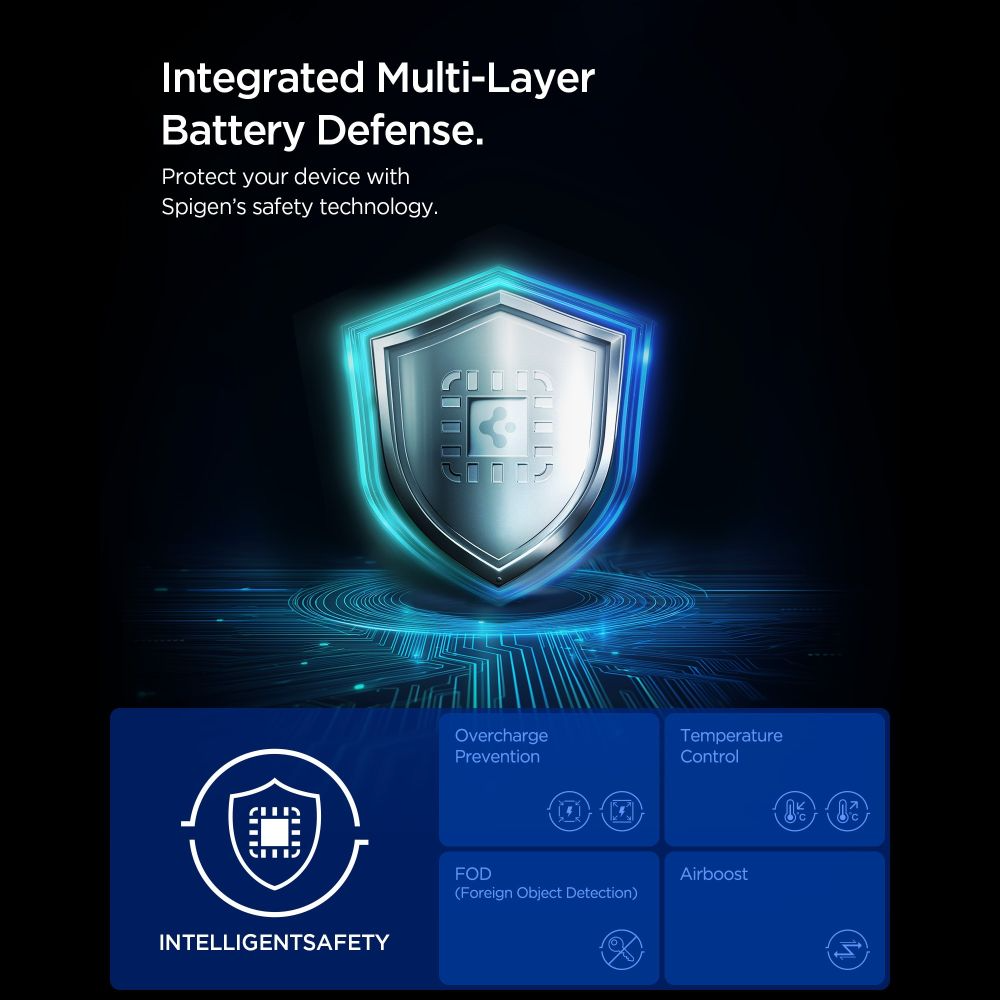 Spigen EF151MS Wireless Netzladegerät, 15W, 1.67A, Schwarz