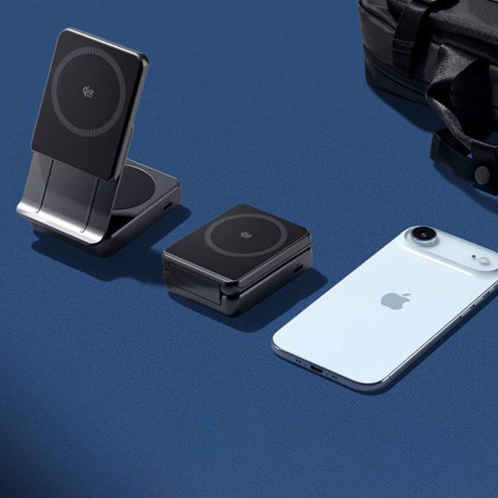 Drahtloses Netzladegerät Spigen EF302MOQ 3in1, 25W, 1 x USB-C, Grau