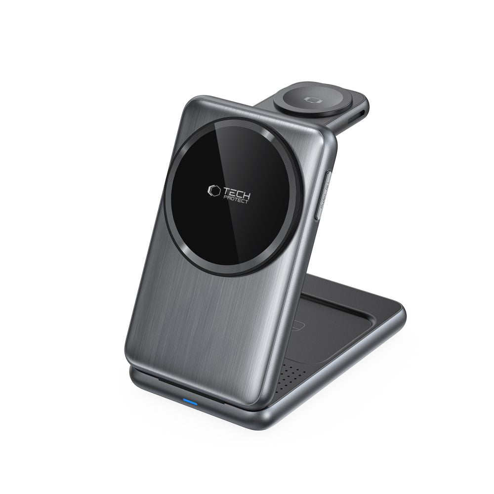 Drahtloses Netzladegerät Tech-Protect A42 3in1, 15W, 1.67A, Grau
