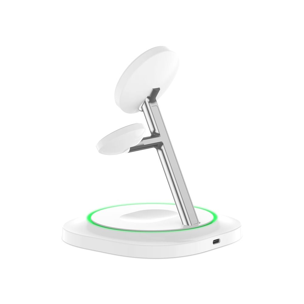 Drahtloses Netzladegerät Tech-Protect QI15W-A46 3in1, 15W, 1.67A, Weiß