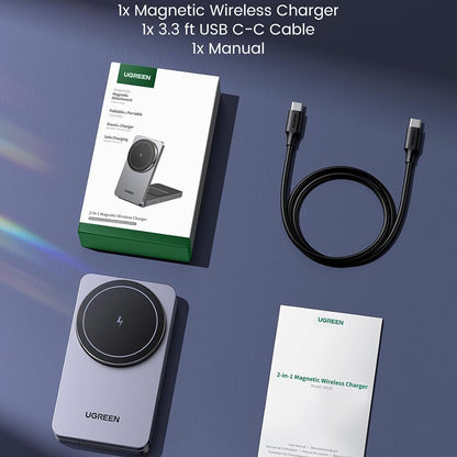 UGREEN W528 2in1 Wireless Network Charger, 20W, 1.67A, Black