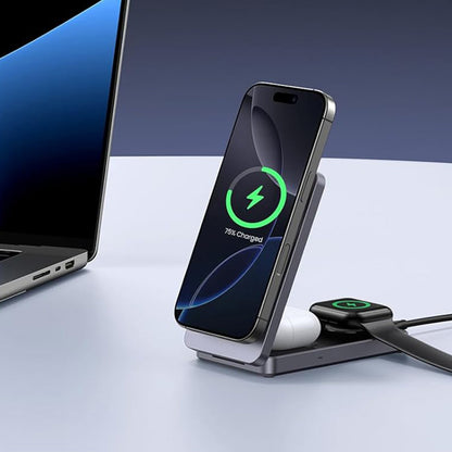 UGREEN W707 3in1 Wireless Netzladegerät, 25W, 1.67A, Grau