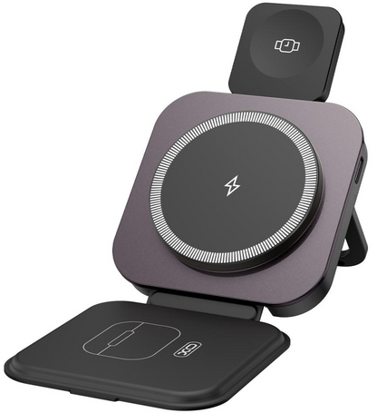 Wireless-Netzteil XO Design CX035 3in1, 15W, 1,67A, Schwarz, Wiederverpackt