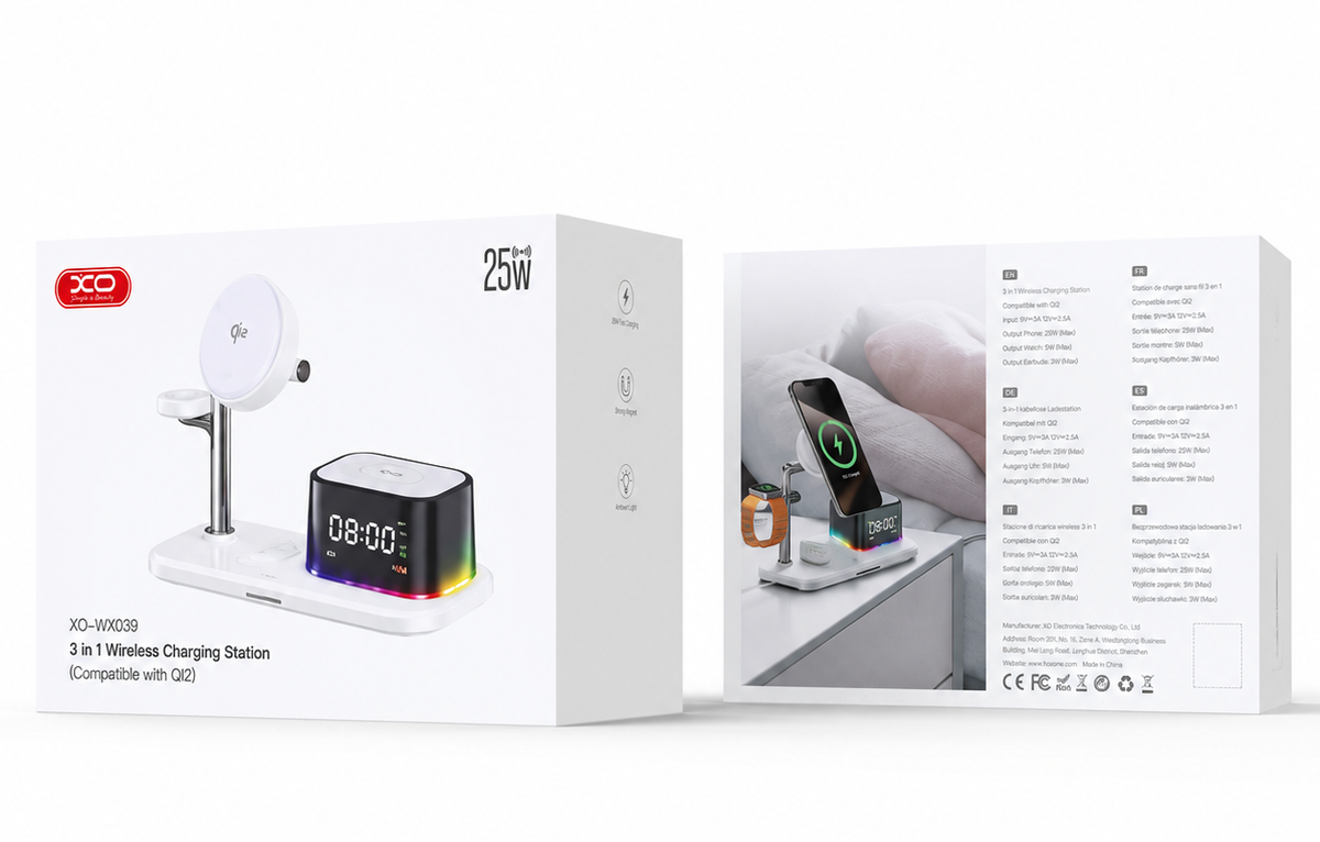 Wireless-Netzteil XO Design CX045 3in1, 25W, Weiß