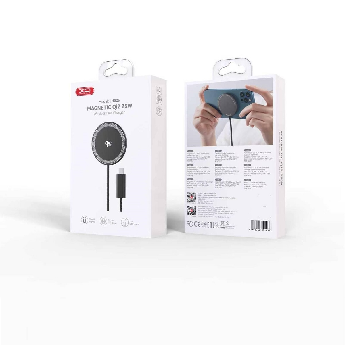 Wireless-Netzteil XO Design JH025, 25W, 1,67A, Schwarz