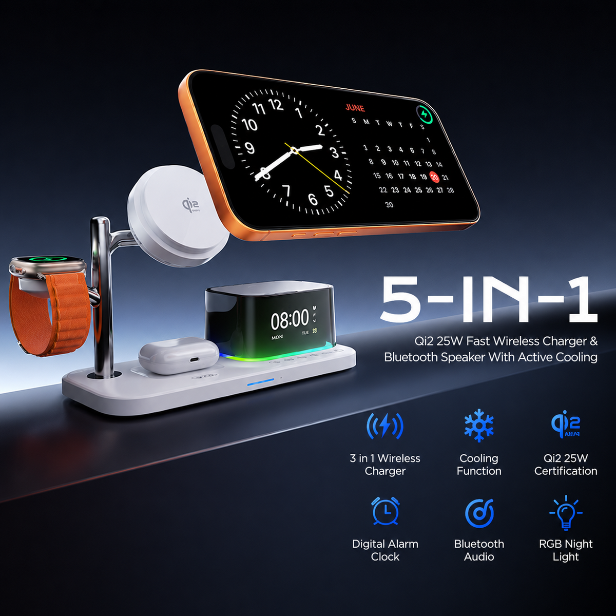 Wireless-Netzteil XO Design CX045 3in1, 25W, Schwarz