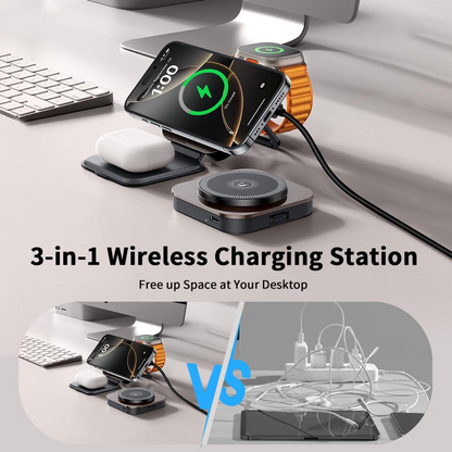 Wireless-Netzteil XO Design CX035 3in1, 15W, 1,67A, Schwarz, Wiederverpackt