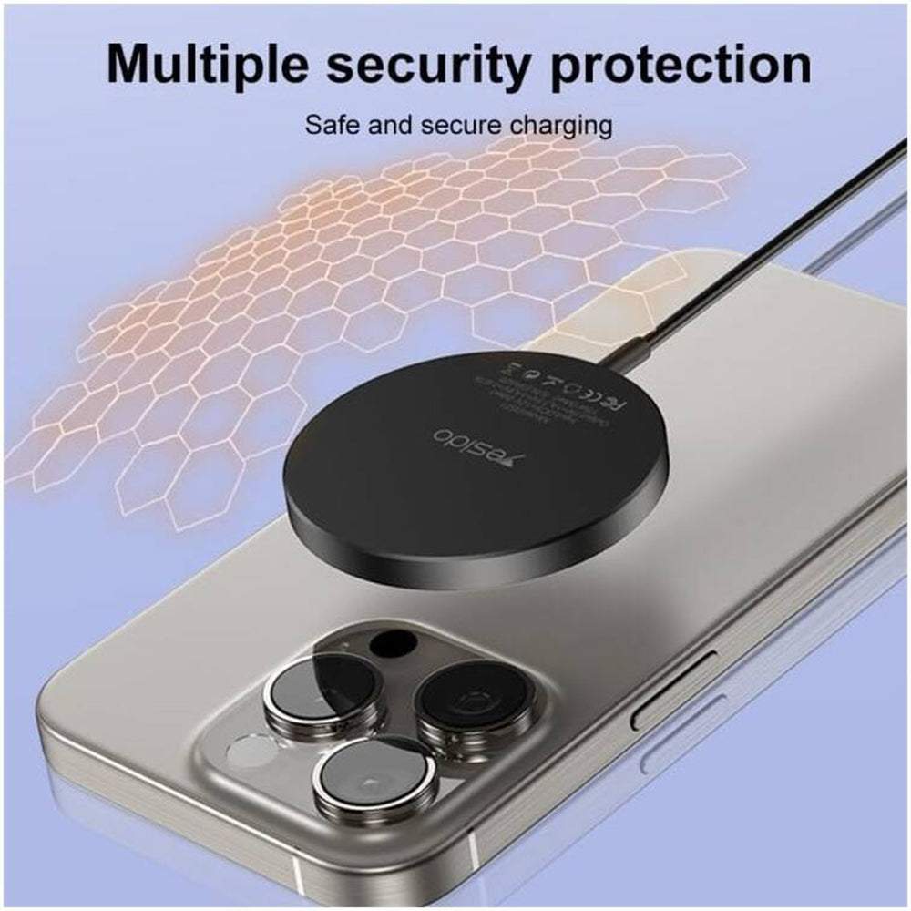 Wireless-Netzladegerät Yesido DS21, 15W, 1.67A, Schwarz