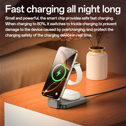 Yesido DS26 3in1 Wireless Network Charger, 15W, 1.67A, Gray