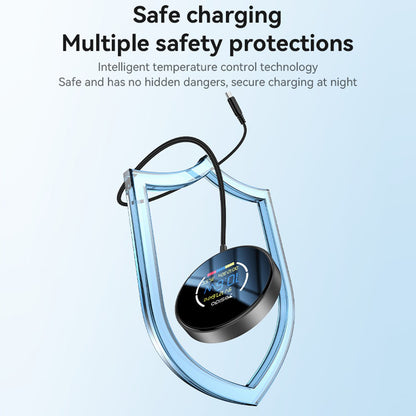 Yesido DS28 Display Wireless Network Charger, 15W, 1.67A, Black