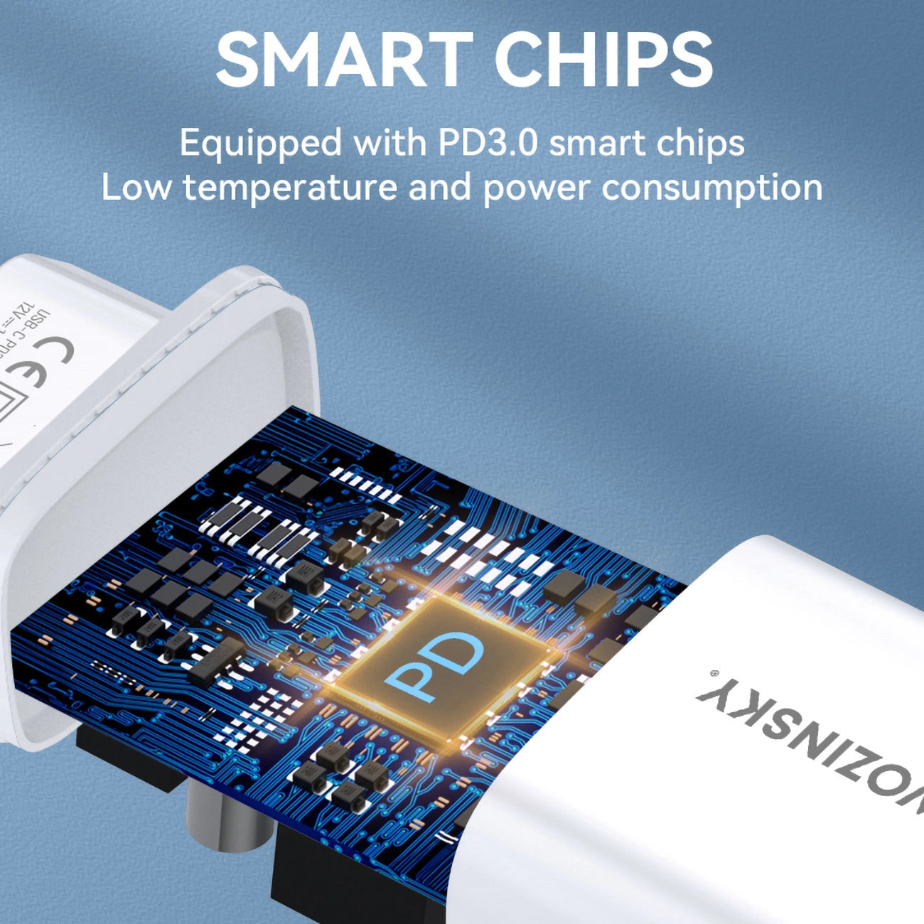 Netzteil WZK WGWCCW, 20W, 3A, 1 x USB-C, Weiß