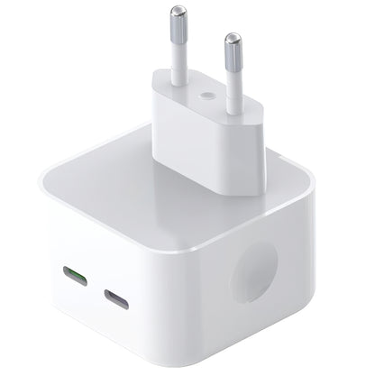 XO Design L102 Network Charger, 35W, 3A, 2 x USB-C, White