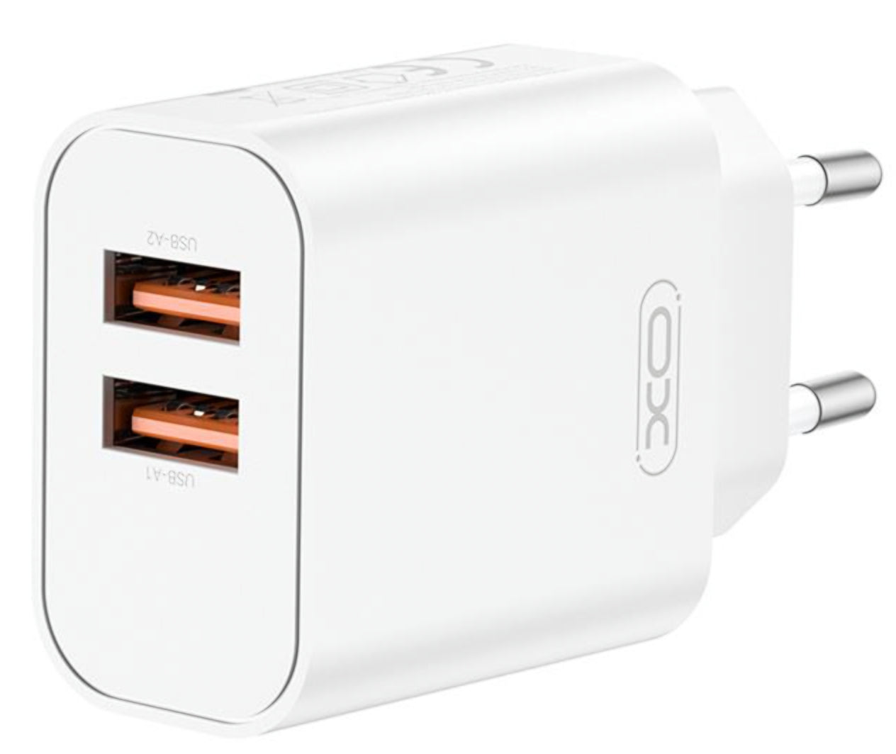 Netzladegerät XO Design CE34, 12W, 2.4A, 2 x USB-A, Weiß