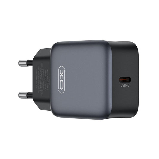 Netzladegerät XO Design L155, 30W, 3A, 1 x USB-C, Schwarz