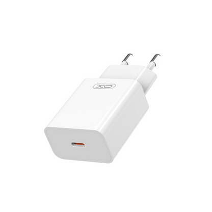 XO Design L126 Network Charger, 20W, 3A, 1 x USB-C, White