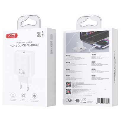 Netzteil XO Design CE41, 30W, 3A, 1 x USB-C, Weiß