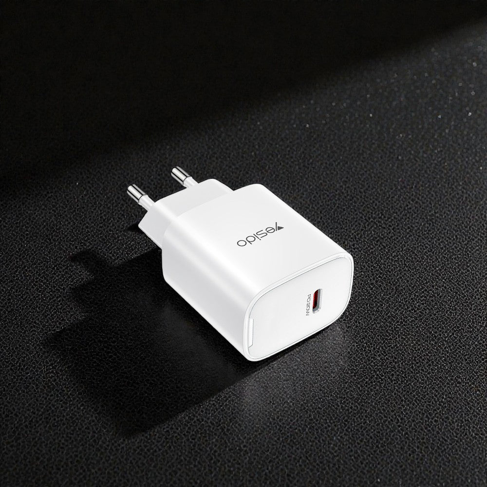 Netzladegerät Yesido YC01E, 20W, 3A, 1 x USB-C, Weiß