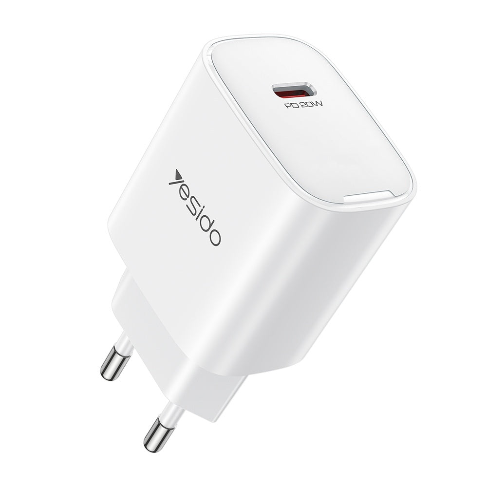 Netzladegerät Yesido YC01E, 20W, 3A, 1 x USB-C, Weiß