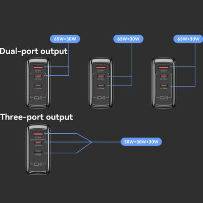 Netzladegerät Yesido YC142, 100W, 5A, 1 x USB-A - 2 x USB-C, Schwarz