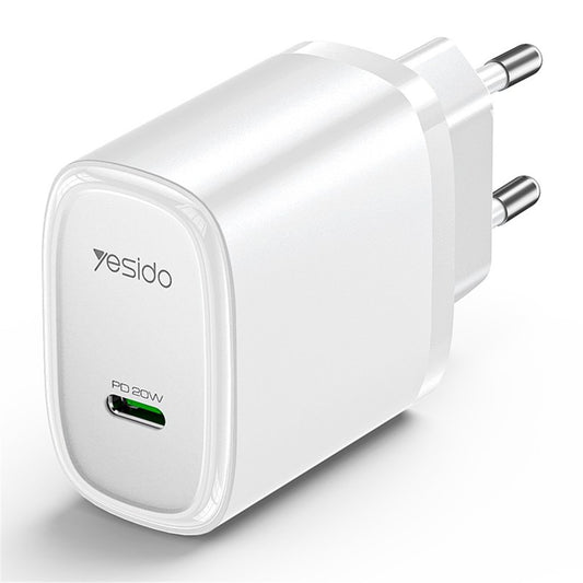 Netzladegerät Yesido YC57, 20W, 3A, 1 x USB-C, Weiß