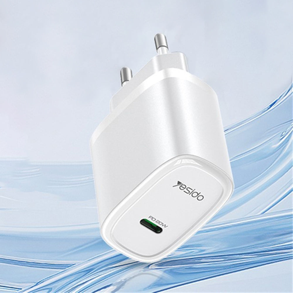 Netzladegerät Yesido YC57, 20W, 3A, 1 x USB-C, Weiß