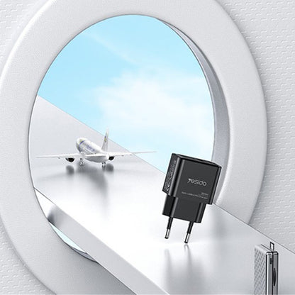 Netzladegerät Yesido YC64, 30W, 3A, 1 x USB-A - 1 x USB-C, Schwarz