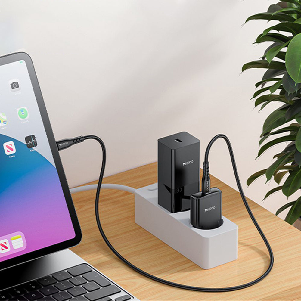 Netzladegerät Yesido YC74, 30W, 3A, 1 x USB-C, Schwarz