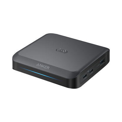 Anker Ladestation für externe Prime Batterie, 150W, 5A, 1 x Pogo Pin - 1 x USB-A - 2 x USB-C, Schwarz A1903G11