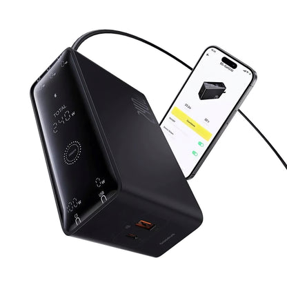 Incarcator Statie Baseus 5in1, 240W, 5A, 1 x USB-A - 3 x USB-C - 1 x DC, Negru P10163901113-00