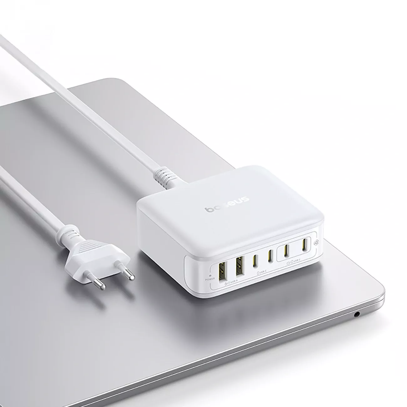 Baseus EnerFill FH21 Station Charger, 120W, 3.25A, 2 x USB-A - 4 x USB-C, White E0120T01
