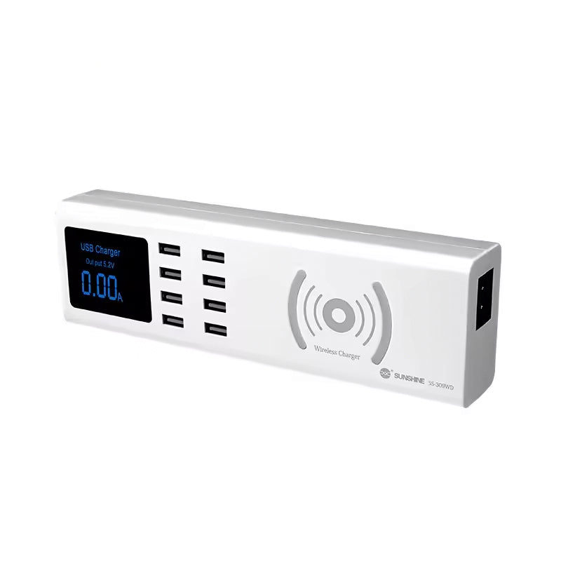 Sunshine SS-309WD QI Charging Station, 40W, 2.4A, 8 x USB-A, White