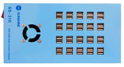 Ladestation Sunshine SS-310, 40 x USB-A, Blau