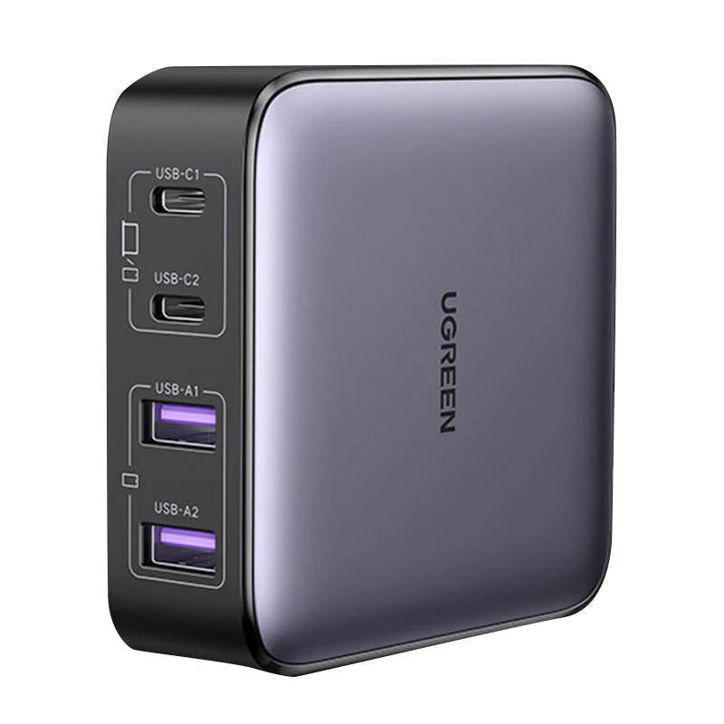 UGREEN CD327 Nexode Ladestation, 65W, 3.25A, 2 x USB-A - 2 x USB-C, Schwarz