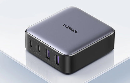 UGREEN CD327 Nexode Ladestation, 65W, 3.25A, 2 x USB-A - 2 x USB-C, Schwarz