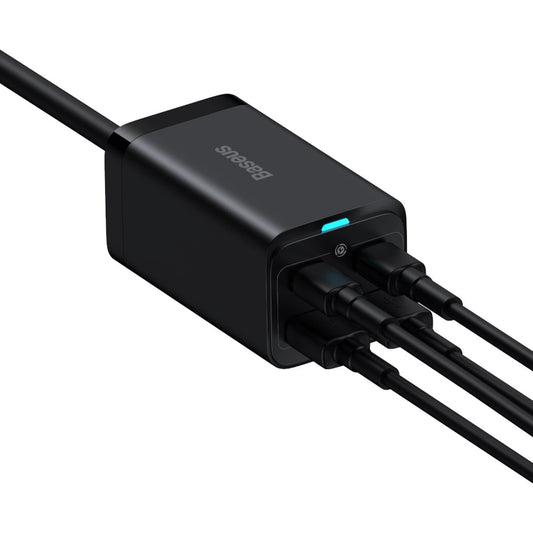 USB-C Ladestation Baseus GaN3 Pro, 100W, 5A, 2 x USB-A - 2 x USB-C, Schwarz, Wiederverpackt CCGP000101