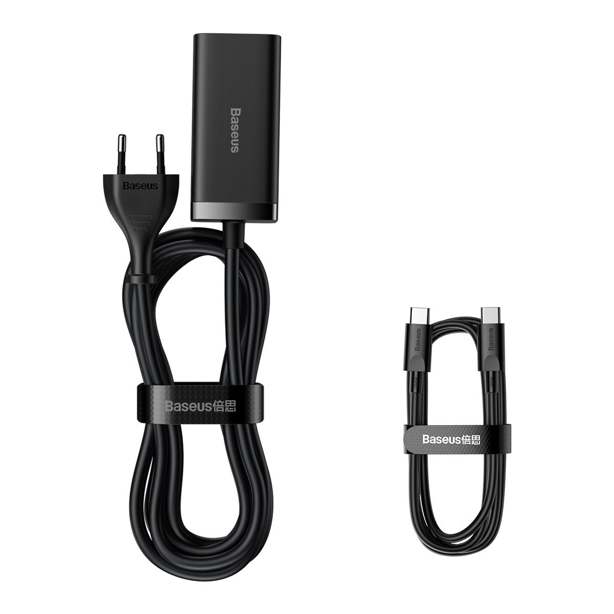 USB-C Ladestation Baseus GaN3 Pro, 100W, 5A, 2 x USB-A - 2 x USB-C, Schwarz, Wiederverpackt CCGP000101