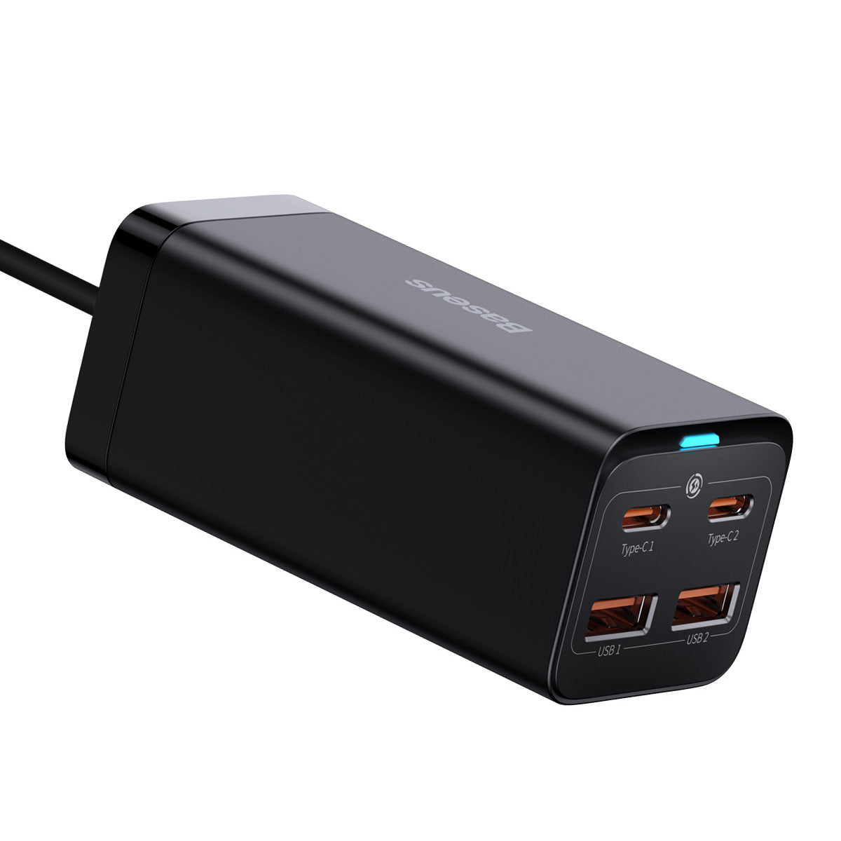 USB-C Ladestation Baseus GaN3 Pro, 100W, 5A, 2 x USB-A - 2 x USB-C, Schwarz, Wiederverpackt CCGP000101