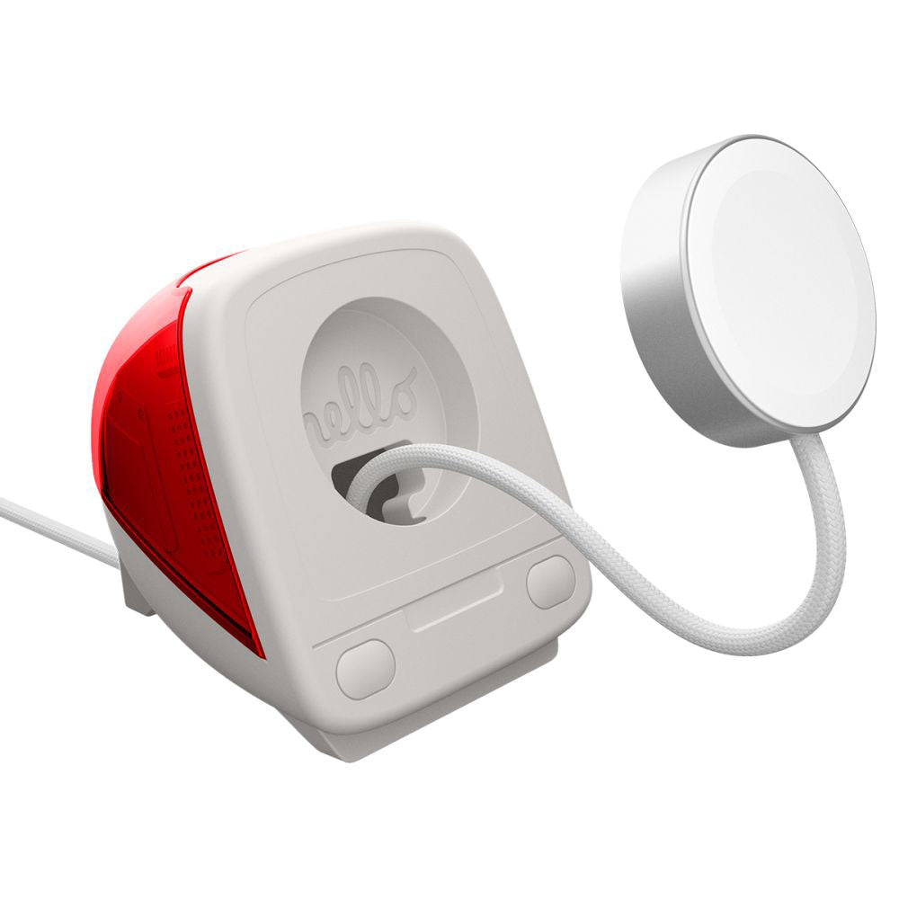 Spigen C1 Classic Halterung für Apple Watch Series Wireless-Ladegerät, Rot