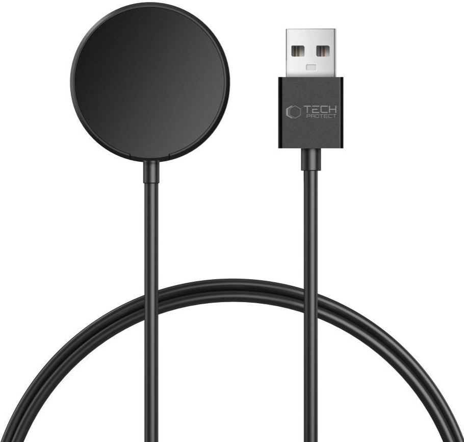 Wireless-Ladegerät Tech-Protect MC03 Ultraboost für Samsung Galaxy Watch Series, USB-A, Schwarz