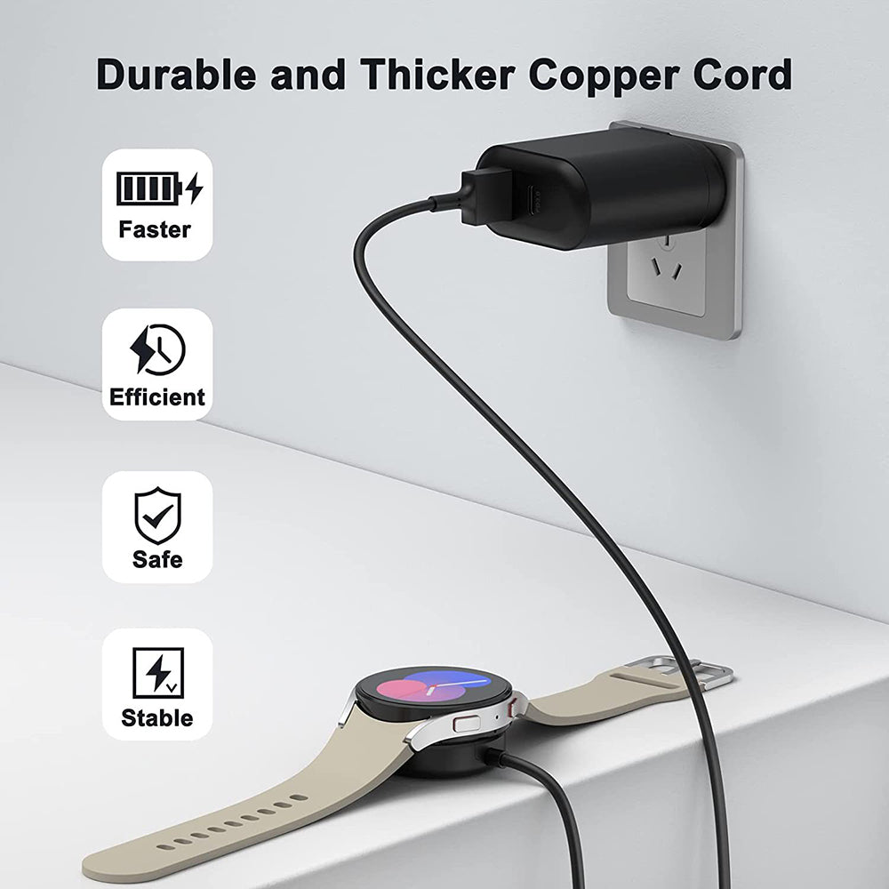 Wireless-Ladegerät Techsuit TSC12 für Samsung Galaxy Watch Series, USB-A, Schwarz