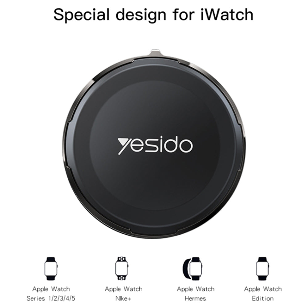 Wireless-Ladegerät Yesido DS18 für Apple Watch Series, Schwarz
