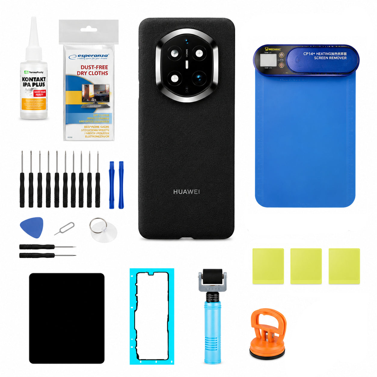 Kit Akkuabdeckung Huawei Mate X7 Schwarz Service Pack und Spezielle Service-Werkzeuge