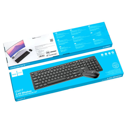 Kit Tastatur Maus Wireless HOCO GM17, Schwarz