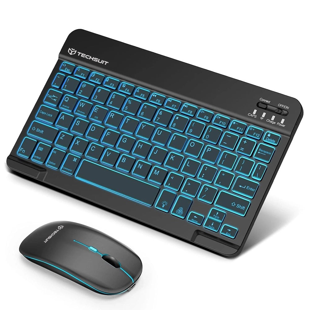 Wireless Tastatur-Maus-Set Techsuit AirCombo WKM1, BT / Wi-Fi, Schwarz