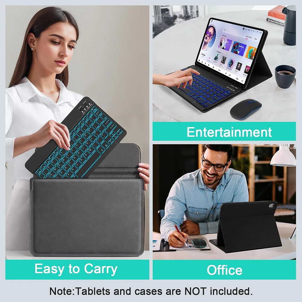 Wireless Tastatur-Maus-Set Techsuit AirCombo WKM1, BT / Wi-Fi, Schwarz
