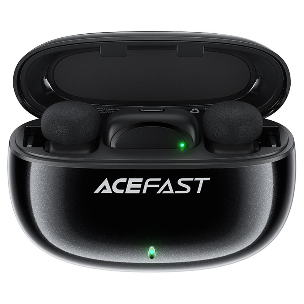 Lavaliermikrofon Acefast R2, USB-C, Set 2 Stück, Schwarz
