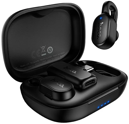Lavaliermikrofon HOCO L27, USB-C, 2er-Set, Schwarz