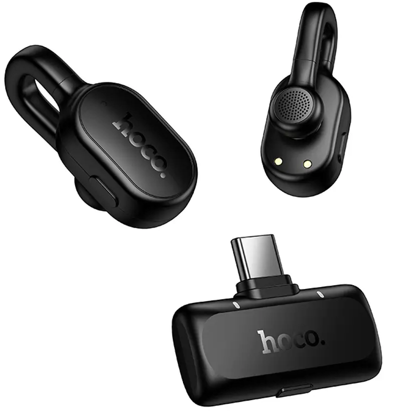 Lavaliermikrofon HOCO L27, USB-C, 2er-Set, Schwarz
