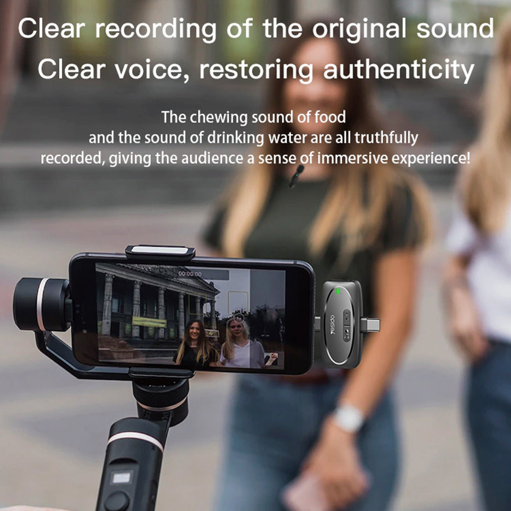 Lavaliermikrofon Yesido KR15, USB-C / Lightning, Set 2 Stück, Schwarz